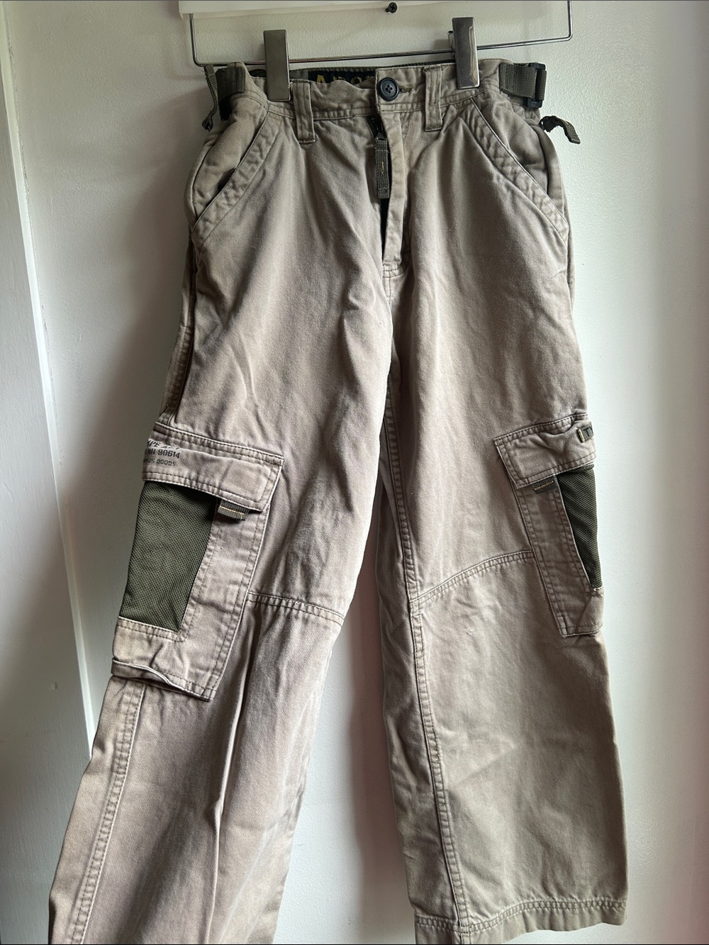 Boys size 12 Tan Cargo Work Pants - Durable Utility Style